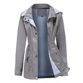 Hooded Rain Jacket for Women, Drawstring Waist 6
