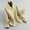Short Slim Double-Sided Wool Coat for Women 4
