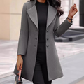 Mid-Length Slim Fit Wool Coat for Women 3
