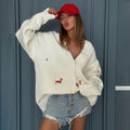 Louisa | Playful Women's Dachshund Embroidered Cardigan 2