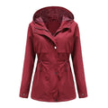 Hooded Anorak Rain Jacket for Women, Drawstring Waist 2