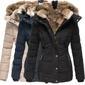 Wool-Cotton Padded Hooded Parka for Women 1