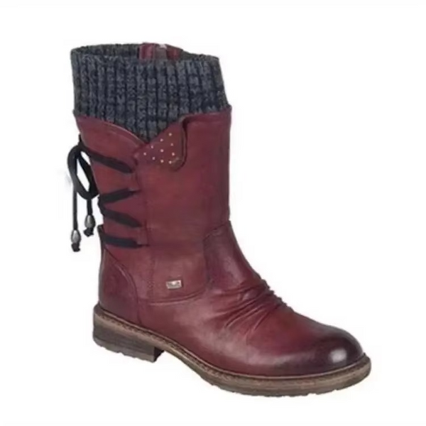 Slip-Resistant Suede Mid-Calf Winter Boots for Women