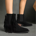 Zora | Luxury Fringe Ankle Boots 2