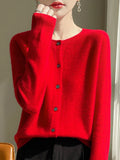 Emmeline | Refined Women's Merino Wool Crewneck Cardigan 6