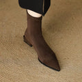 Nessa | Faux Suede Pointed Toe Ankle Boots for Women 2
