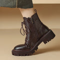 Marceline | Sheepskin Leather Lace-Up Ankle Boots for Women 3