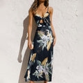 Women's Printed Maxi Dress Wedding Guest Formal 6