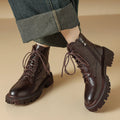 Marceline | Sheepskin Leather Lace-Up Ankle Boots for Women 5
