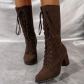 Round Toe High Lace-Up Winter Boots for Women 3
