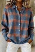 Isolde | Cozy Women's Oversized Plaid Knit Cardigan 1