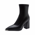 Square Heel Pointed Toe Ankle Boots for Women 3