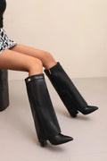 Annette | Apricot Leather Thigh-High Boots 6