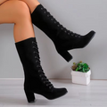 Round Toe High Lace-Up Winter Boots for Women 5