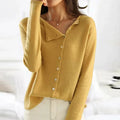 Anya | Modern Women's Asymmetric Button Cardigan 5