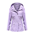 Hooded Anorak Rain Jacket for Women, Drawstring Waist 3