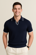 Colin | Classic Men's Contrast Trim Knit Polo 1
