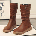 Chunky Sole Slouchy Mid-Calf Boots for Women 2
