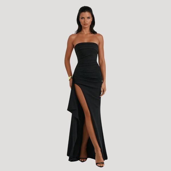Women's Strapless Maxi Dress Wedding Guest Formal