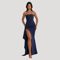 Women's Strapless Maxi Dress Wedding Guest Formal 6