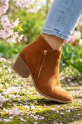 Pointed Toe Block Heel Ankle Boots for Women 5