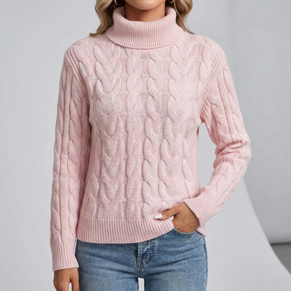 Nora | Cozy Women's Fitted Polo Neck Sweater