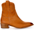 Isla | Tan Cowboy Ankle Boots for Women 2