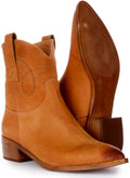 Isla | Tan Cowboy Ankle Boots for Women 5