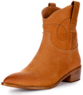 Isla | Tan Cowboy Ankle Boots for Women 6