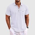 Linen Polo Shirt Casual Relaxed Everyday Fit 3