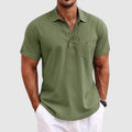Linen Polo Shirt Casual Relaxed Everyday Fit 5