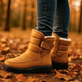 Quilted Winter Boots for Women, Buckle Strap 3