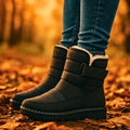 Quilted Winter Boots for Women, Buckle Strap 5