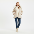 Drawstring Hood Fleece-Lined Down Parka for Women 4