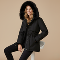 Drawstring Hood Fleece-Lined Down Parka for Women 2