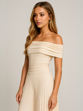 Women's Pleated Maxi Dress Wedding Guest Formal 2
