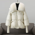 Fur Collar Puffer Jacket for Women, Hooded Toggle 2