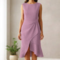 Midi Cocktail Dress Sleeveless Fitted 5