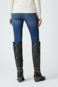 Chunky Heel Rivet Detail High-Cut Boots for Women 5