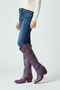 Chunky Heel Rivet Detail High-Cut Boots for Women 6