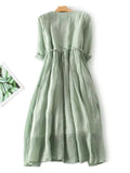 Linen Dress Relaxed Fit Casual Warm Weather 5