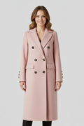 Women Coat with Lapel Collar and Button Closure 2