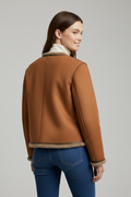 Women Jacket with Button Closure and Trim Edging 4