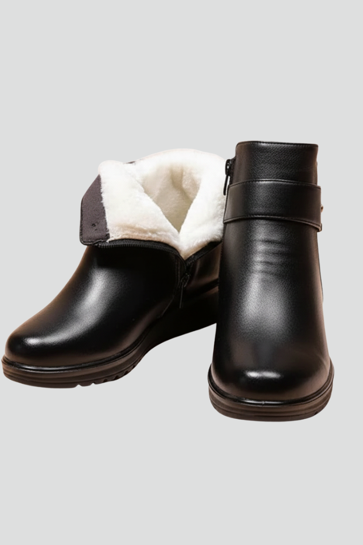 Faux Fur Lined Ankle Boots for Women