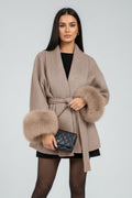 Women’s Belted Full Length Coat with Waist Tie 2