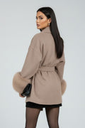 Women’s Belted Full Length Coat with Waist Tie 4