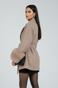 Women’s Belted Full Length Coat with Waist Tie 5