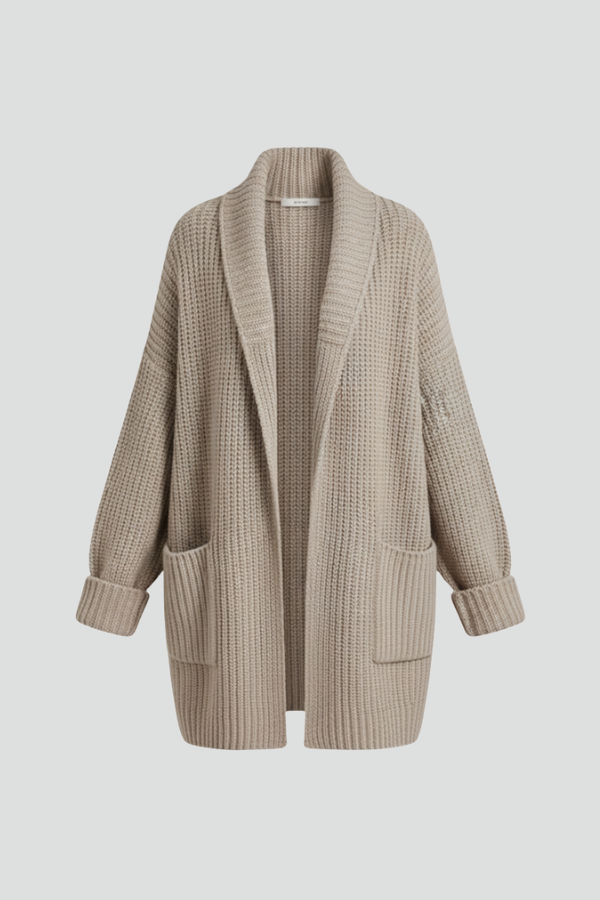 Amara | Elegant Women's Ribbed Knit Open-Front Cardigan