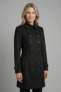Women’s Coat with Double-Breasted Buttons and Long Sleeves 5