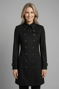 Women’s Coat with Double-Breasted Buttons and Long Sleeves 3